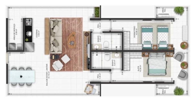 Imagem Apartamento com 2 Quartos à Venda, 93 m² em Guilhermina - Praia Grande