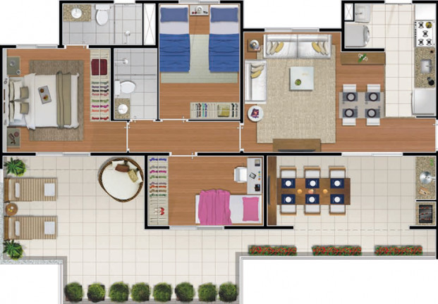 Imagem Apartamento com 2 Quartos à Venda, 56 m² em Jardim São Vicente - Campinas