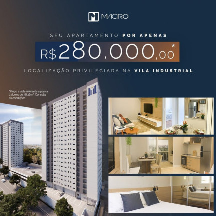 Apartamento com 2 Quartos à Venda, 45 m² em Vila Industrial - São José Dos Campos
