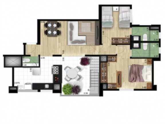 Imagem Imóvel com 2 Quartos à Venda, 139 m² em Panamby - Sao Paulo Imagem Imóvel com 2 Quartos à Venda, 139 m² em Panamby - Sao Paulo