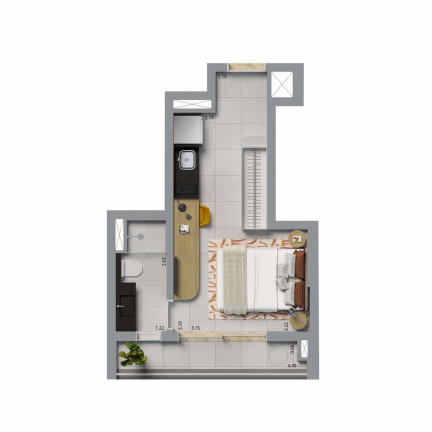 Imagem Imóvel com 1 Quarto à Venda, 21 m² em Vila Formosa - São Paulo