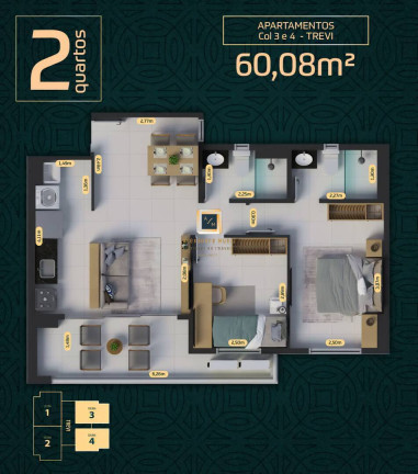 Imagem Apartamento com 2 Quartos à Venda, 57 m² em Engenheiro Luciano Cavalcante - Fortaleza Imagem Apartamento com 2 Quartos à Venda, 57 m² em Engenheiro Luciano Cavalcante - Fortaleza