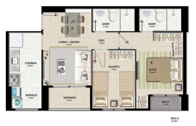 Imagem Apartamento com 2 Quartos à Venda, 52 m² em Cabula - Salvador Imagem Apartamento com 2 Quartos à Venda, 52 m² em Cabula - Salvador