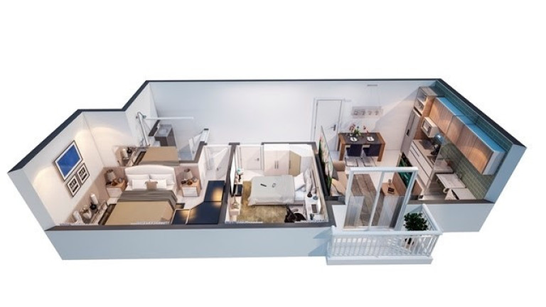 Imagem Apartamento com 2 Quartos à Venda, 46 m² em Parque São Vicente - São Vicente Imagem Apartamento com 2 Quartos à Venda, 46 m² em Parque São Vicente - São Vicente