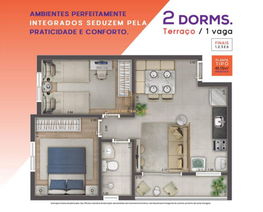 Imagem Apartamento com 2 Quartos à Venda, 42 m² em Jaguaribe - Osasco