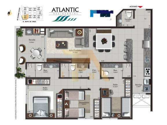 Imagem Apartamento com 2 Quartos à Venda, 65 m² em Paes Leme - Imbituba Imagem Apartamento com 2 Quartos à Venda, 65 m² em Paes Leme - Imbituba