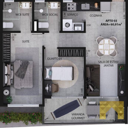 Imagem Apartamento com 2 Quartos à Venda, 61 m² em Jardim Oceania - João Pessoa Imagem Apartamento com 2 Quartos à Venda, 61 m² em Jardim Oceania - João Pessoa