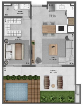 Imagem Cobertura com 2 Quartos à Venda, 171 m² em Mont Serrat - Porto Alegre