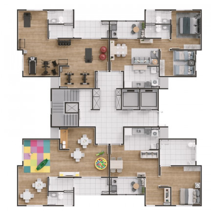 Imagem Apartamento com 2 Quartos à Venda, 55 m² em Jardim Do Bosque - Hortolândia