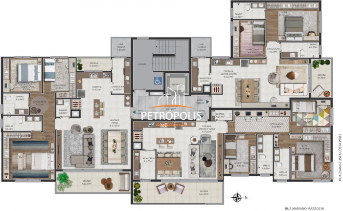 Imagem Apartamento com 3 Quartos à Venda, 134 m² em Nossa Senhora De Lourdes - Caxias Do Sul