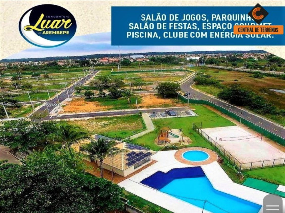 Terreno à Venda, 160 m² em Arembepe - Camaçari