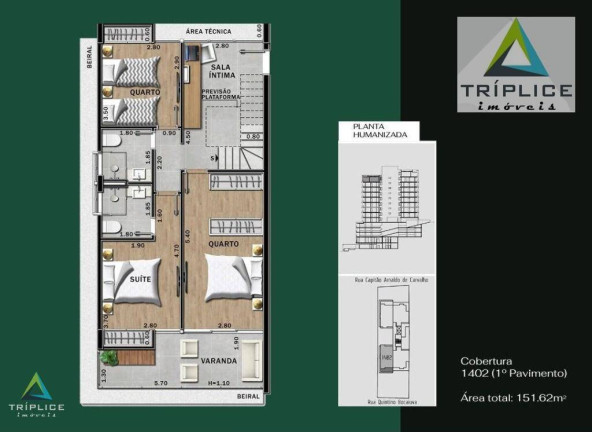 Imagem Cobertura com 3 Quartos à Venda, 151 m² em Jardim Glória - Juiz De Fora