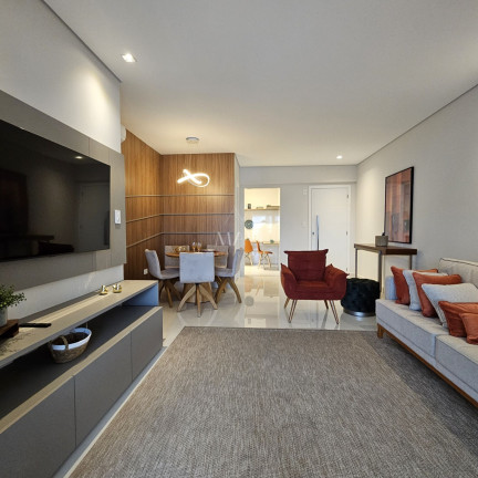 Apartamento com 3 Quartos à Venda, 134 m² em Canto Do Forte - Praia Grande