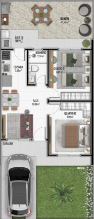 Imagem Casa de Condomínio com 2 Quartos à Venda, 42 m² em Estados - Fazenda Rio Grande Imagem Casa de Condomínio com 2 Quartos à Venda, 42 m² em Estados - Fazenda Rio Grande