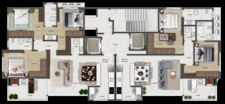 Imagem Apartamento com 3 Quartos à Venda, 9.756 m² em Itapema - Itapema