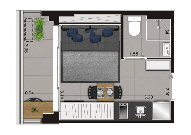 Imagem Studio com 1 Quarto à Venda, 71 m² em Pinheiros - São Paulo