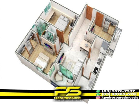 Imagem Apartamento com 2 Quartos à Venda, 50 m² em Aeroclube - João Pessoa Imagem Apartamento com 2 Quartos à Venda, 50 m² em Aeroclube - João Pessoa