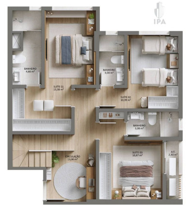 Imagem Apartamento com 3 Quartos à Venda, 74 m² em Vila Operária - Itajaí Imagem Apartamento com 3 Quartos à Venda, 74 m² em Vila Operária - Itajaí