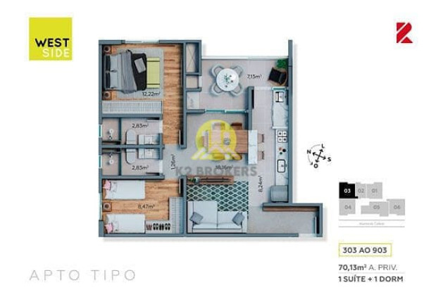 Imagem Apartamento com 2 Quartos à Venda, 70 m² em São Francisco - Curitiba Imagem Apartamento com 2 Quartos à Venda, 70 m² em São Francisco - Curitiba
