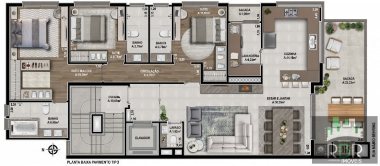 Imagem Apartamento com 3 Quartos à Venda, 156 m² em Caxias Do Sul