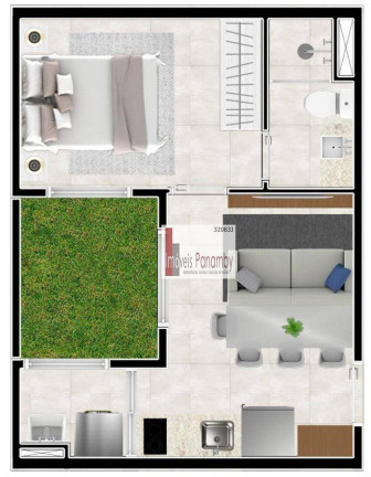 Imagem Apartamento com 1 Quarto à Venda, 30 m² em Jardim Trussardi - São Paulo