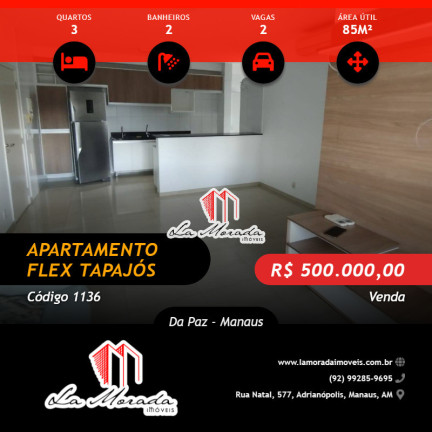 Apartamento com 3 Quartos à Venda, 85 m² em Da Paz - Manaus
