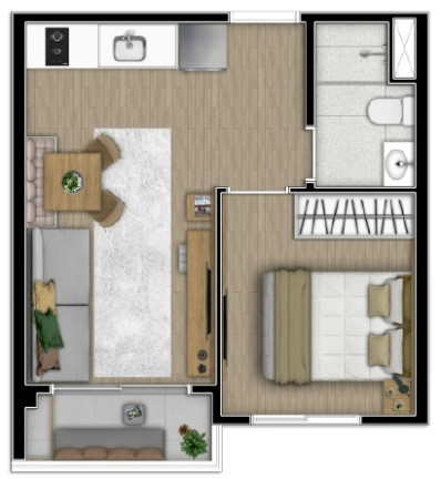 Imagem Imóvel com 1 Quarto à Venda, 29 m² em Jardim Prudência - São Paulo