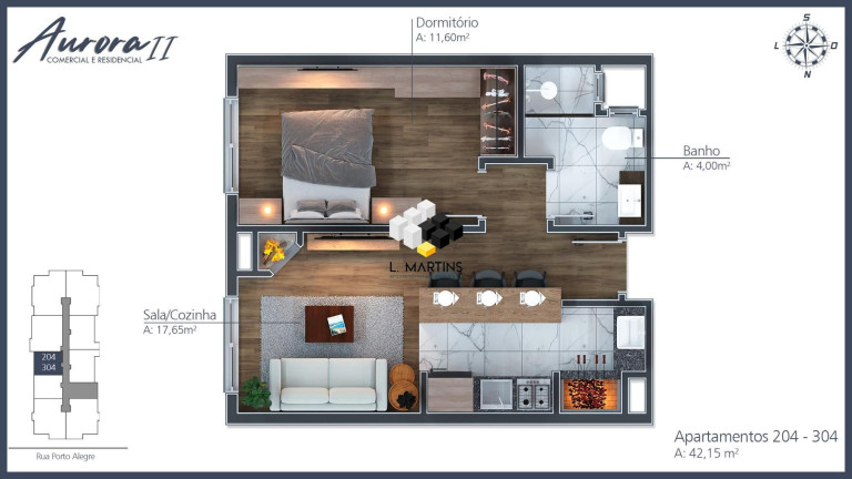 Imagem Apartamento com 1 Quarto à Venda, 56 m² em Moura - Gramado Imagem Apartamento com 1 Quarto à Venda, 56 m² em Moura - Gramado