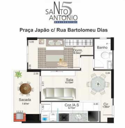 Imagem Apartamento com 1 Quarto à Venda, 51 m² em Aviação - Praia Grande Imagem Apartamento com 1 Quarto à Venda, 51 m² em Aviação - Praia Grande