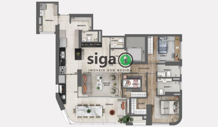 Imagem Apartamento com 3 Quartos à Venda, 134 m² em Chácara Santo Antônio (zona Sul) - São Paulo