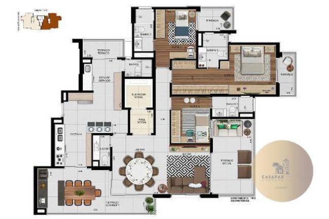 Imagem Apartamento com 3 Quartos à Venda, 161 m² em Campestre - Santo André