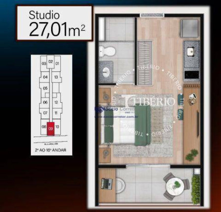 Imagem Studio com 1 Quarto à Venda, 26 m² em Perdizes - São Paulo