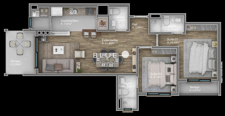 Imagem Apartamento com 1 Quarto à Venda, 56 m² em Avenida Central - Gramado Imagem Apartamento com 1 Quarto à Venda, 56 m² em Avenida Central - Gramado