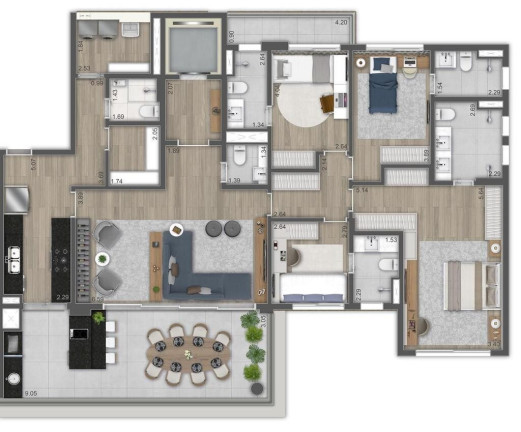 Imagem Apartamento com 4 Quartos à Venda, 151 m² em Brooklin Paulista - São Paulo