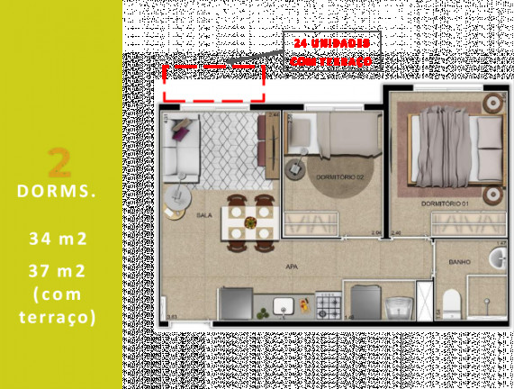 Imagem Apartamento com 1 Quarto à Venda, 24 m² em Barra Funda - São Paulo Imagem Apartamento com 1 Quarto à Venda, 24 m² em Barra Funda - São Paulo