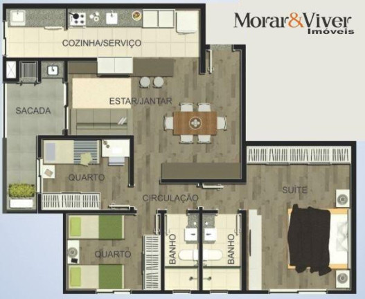Imagem Cobertura com 3 Quartos à Venda, 154 m² em Vila Izabel - Curitiba