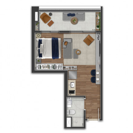 Imagem Studio à Venda, 41 m² em Moema - São Paulo Imagem Studio à Venda, 41 m² em Moema - São Paulo