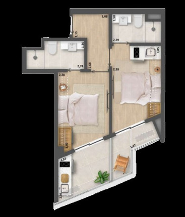 Imagem Imóvel com 2 Quartos à Venda, 43 m² em Copacabana - Rio De Janeiro Imagem Imóvel com 2 Quartos à Venda, 43 m² em Copacabana - Rio De Janeiro