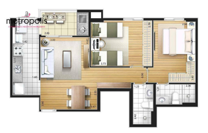 Imagem Apartamento com 2 Quartos à Venda, 64 m² em Fundação - São Caetano Do Sul