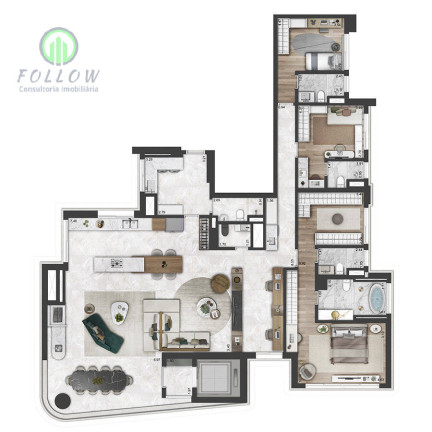 Imagem Apartamento com 4 Quartos à Venda, 239 m² em Green Valley Alphaville - Barueri Imagem Apartamento com 4 Quartos à Venda, 239 m² em Green Valley Alphaville - Barueri