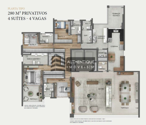 Imagem Apartamento com 4 Quartos à Venda, 280 m² em Moema - São Paulo