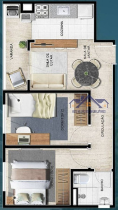 Apartamento com 2 Quartos à Venda, 41 m² em Parque Laguna - Taboão Da Serra