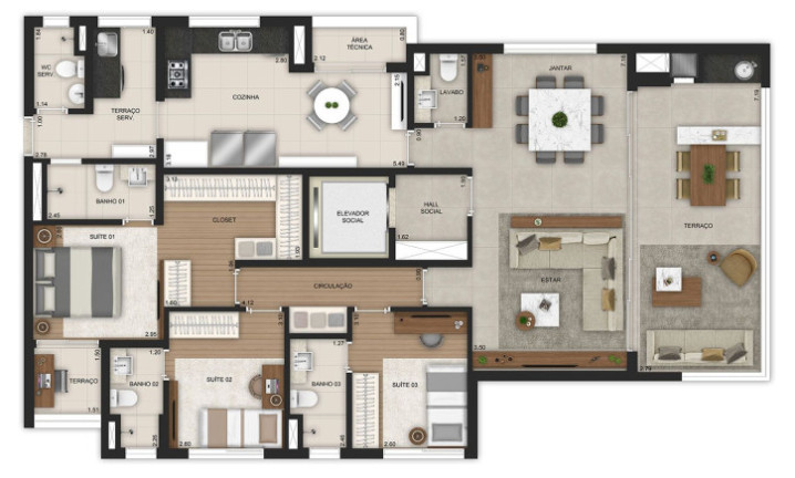 Imagem Apartamento com 3 Quartos à Venda, 141 m² em Brooklin Novo - São Paulo Imagem Apartamento com 3 Quartos à Venda, 141 m² em Brooklin Novo - São Paulo