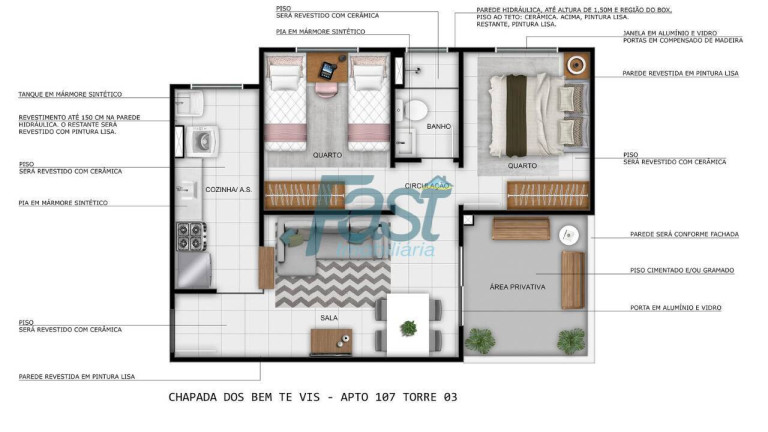 Imagem Apartamento com 2 Quartos à Venda, 42 m² em Jardim Imperial - Cuiabá
