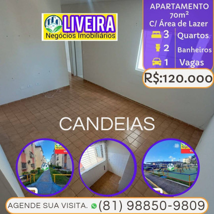 Apartamento com 3 Quartos à Venda, 66 m² em Candeias - Jaboatão Dos Guararapes