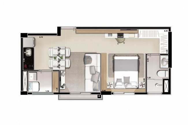Imagem Cobertura com 1 Quarto à Venda, 74 m² em Aclimação - São Paulo Imagem Cobertura com 1 Quarto à Venda, 74 m² em Aclimação - São Paulo