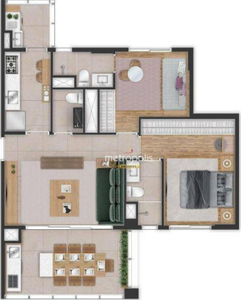 Imagem Apartamento com 2 Quartos à Venda, 73 m² em Brooklin - São Paulo