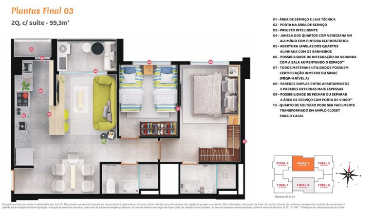 Imagem Apartamento com 2 Quartos à Venda, 58 m² em Setor Sudoeste - Goiânia