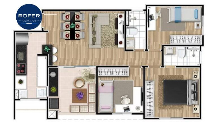 Imagem Apartamento com 3 Quartos à Venda, 79 m² em Jardim Alto Da Boa Vista - Valinhos