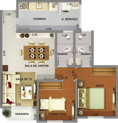 Imagem Apartamento com 2 Quartos à Venda, 65 m² em Centro - Sumaré